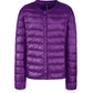 Lightweight Down Jacket, Women's Collarless Short Coat, Multi Colours