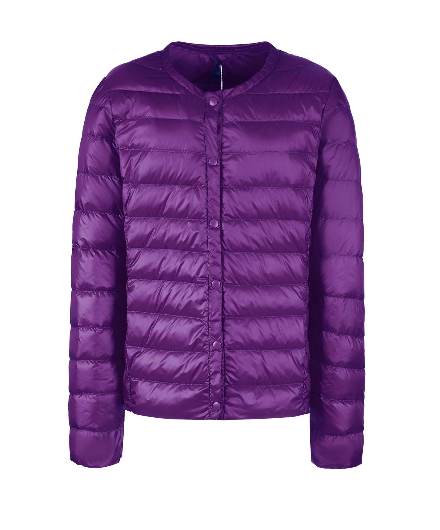 Lightweight Down Jacket, Women's Collarless Short Coat, Multi Colours