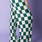 Avant Garde Minimalist Check-Print Pleated Women's Trousers