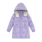 Loose Down Cotton-Padded Women's Coat Mid-Length, Candy Colours