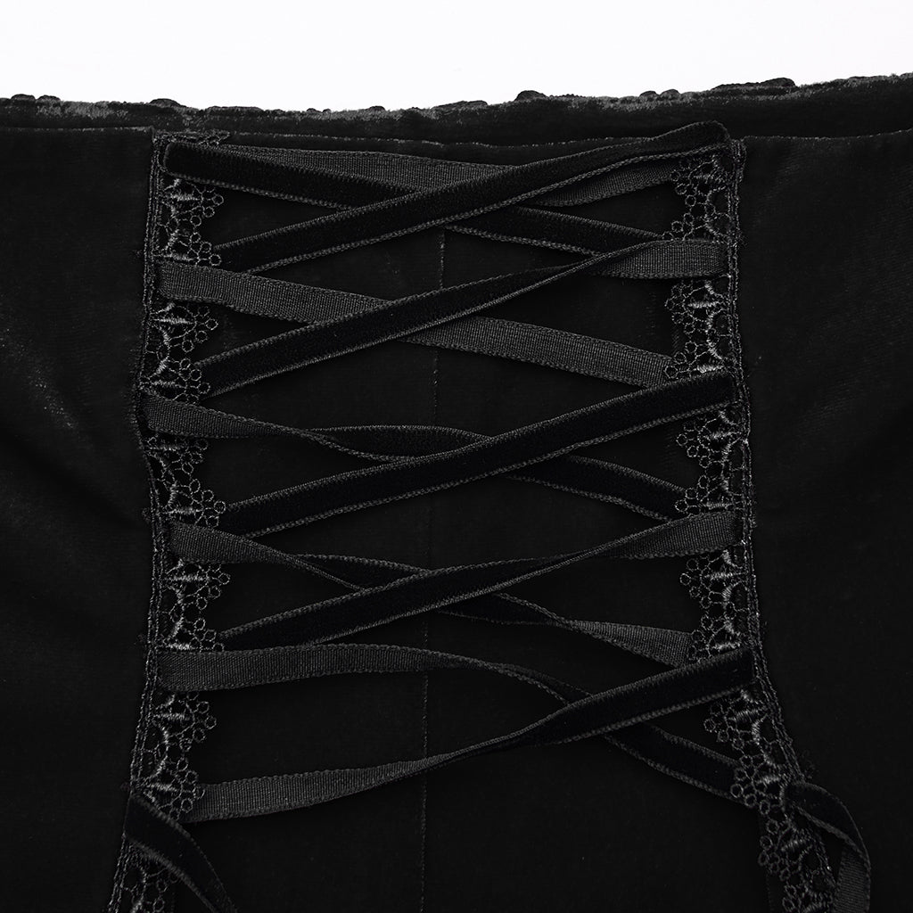 Punk Rave Belladonna Goth Rose Fishtail Skirt
