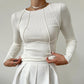 Slim Long-Sleeve Womens Split Thread Women's Casual Top