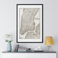 Map of the City of New York (circa 1850) from the Original, Framed Art Print