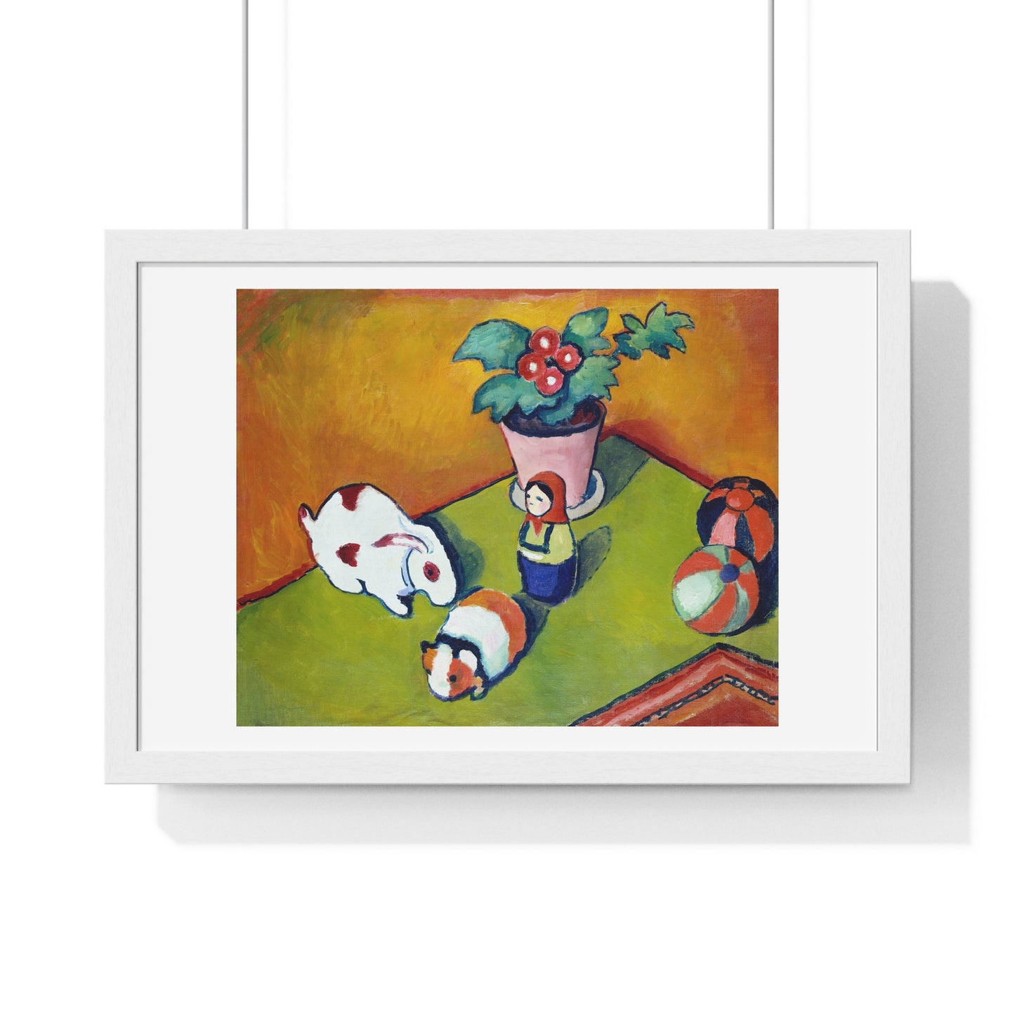 Little Walter's Toys (1912) by August Macke, from the Original, Framed Art Print