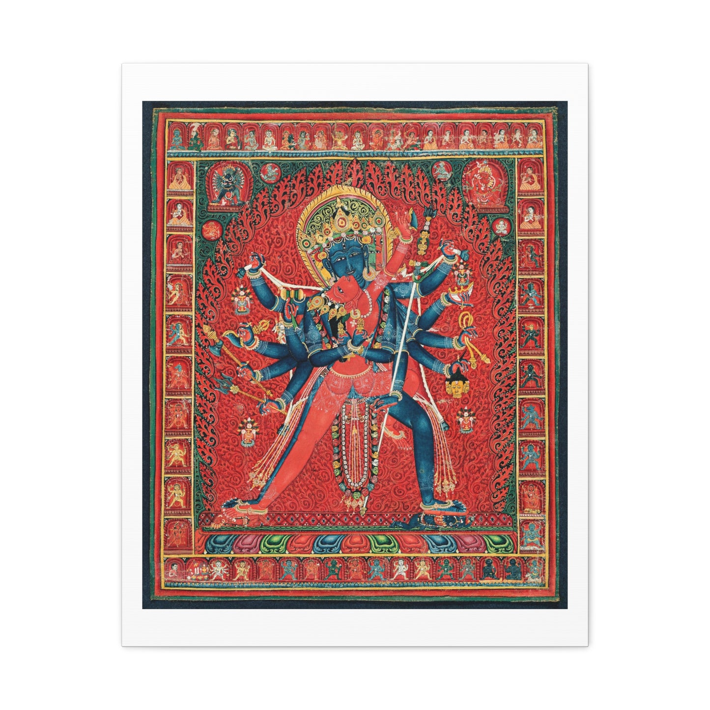 Chakrasamvara and Consort Vajravarahi (1450–1500) Canvas Art Print from the Original