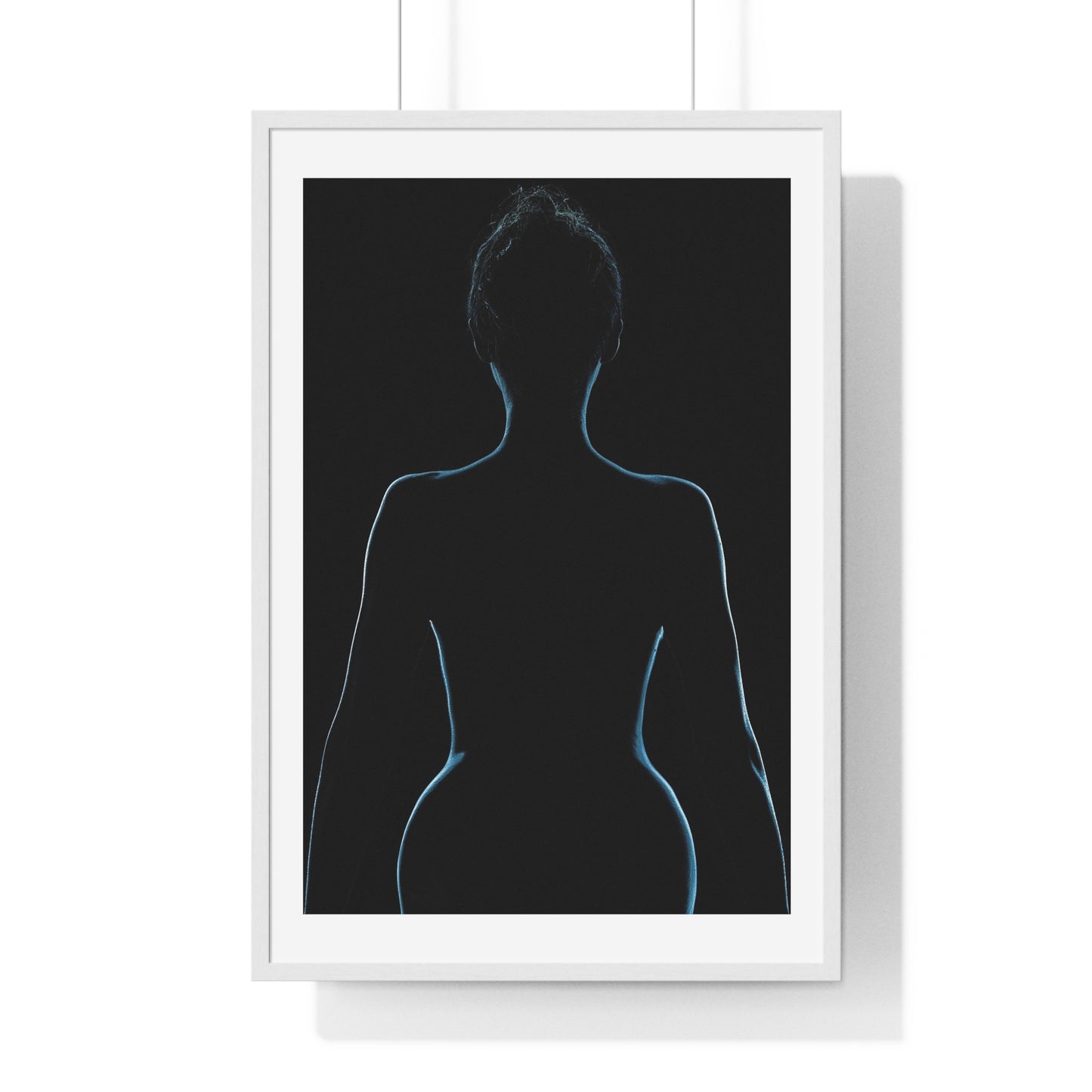 Silhouette of Female Body, Framed Art Print