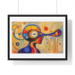 Mindful of Time, in the Style of Wassily Kandinsky 'Designed by AI' Framed Art Print