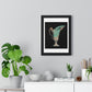 Lithograph of an Antique Green Vase (1866) a Beautiful Vase with Fantastical Decoration, from the Original, Framed Print