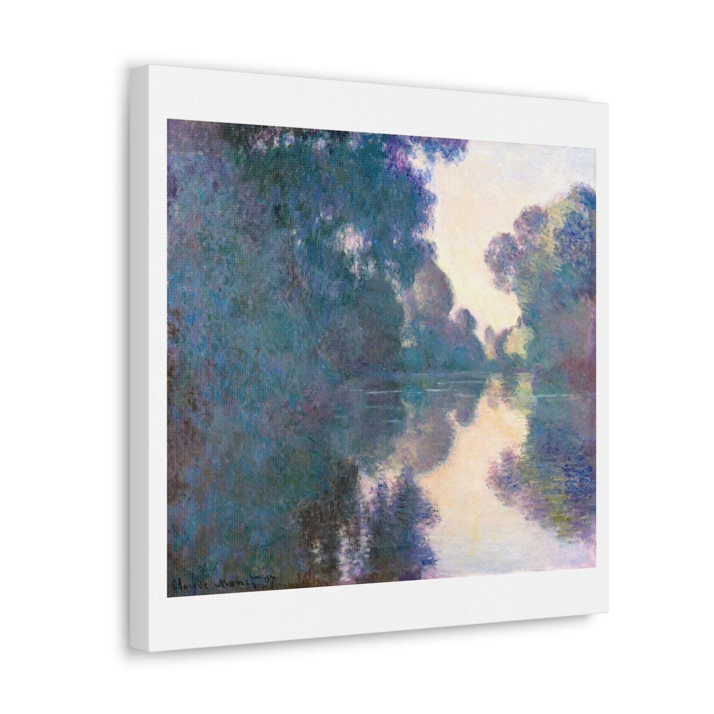 Morning on the Seine near Giverny (1897) by Claude Monet, from the Original, Art Print on Canvas