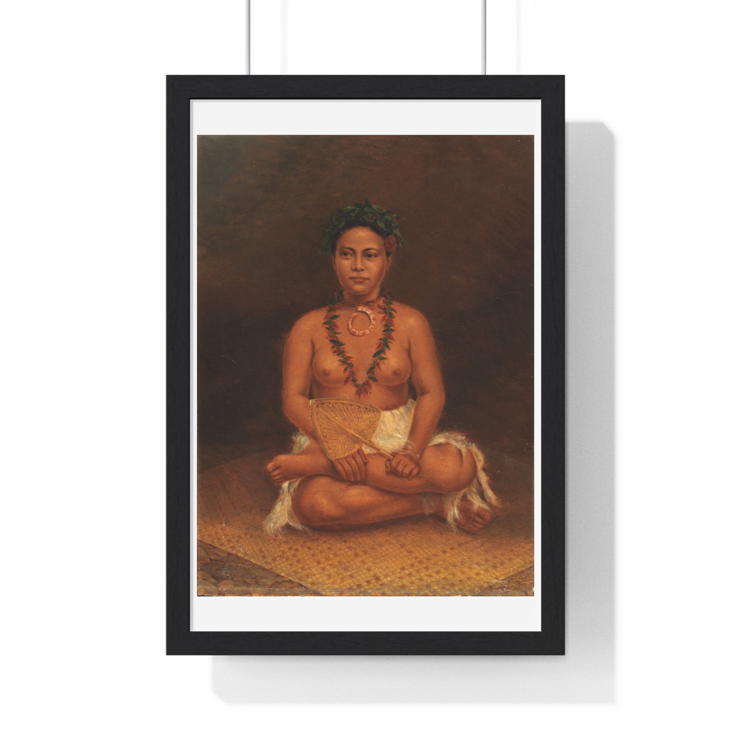 Samoan Woman (1885-1899) by Antonion Zeno Shindler, from the Original, Framed Print