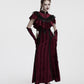 Punk Rave Elysia Velvet Ruffle Goth Shawl in Crimson