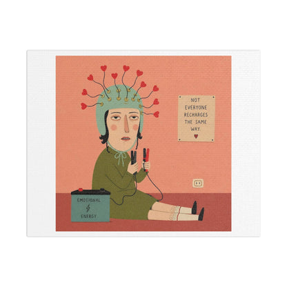 Emotional Energy, Cartoon Art Print on Canvas