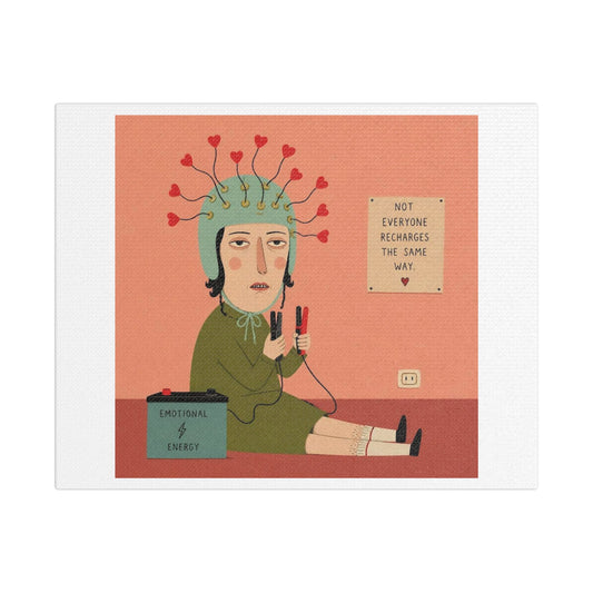 Emotional Energy, Cartoon Art Print on Canvas