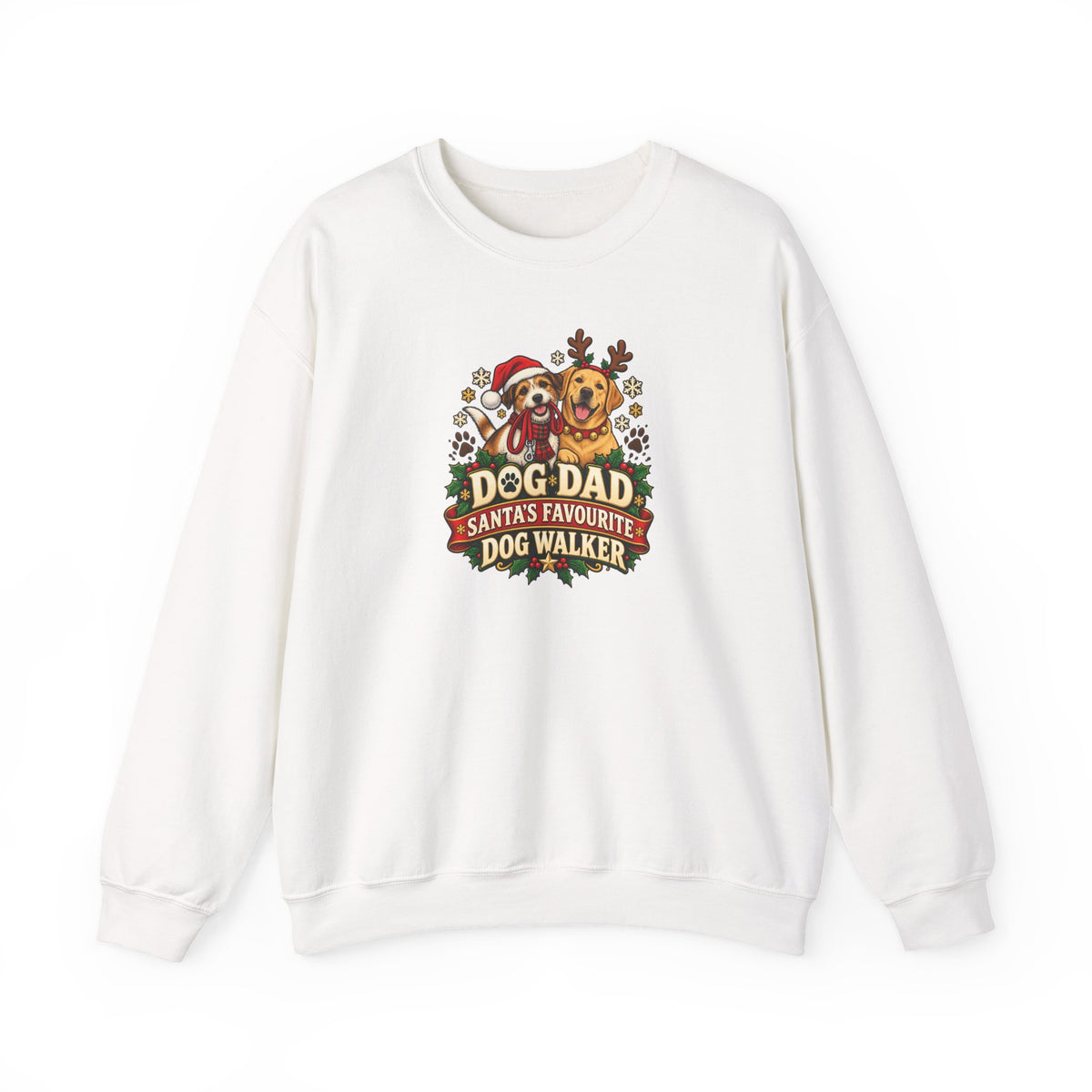 Dog Dad "Santa’s Favourite Dog Walker" Christmas Sweatshirt