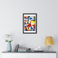 Lips Abstract Art 'Designed by AI' Framed Art Print