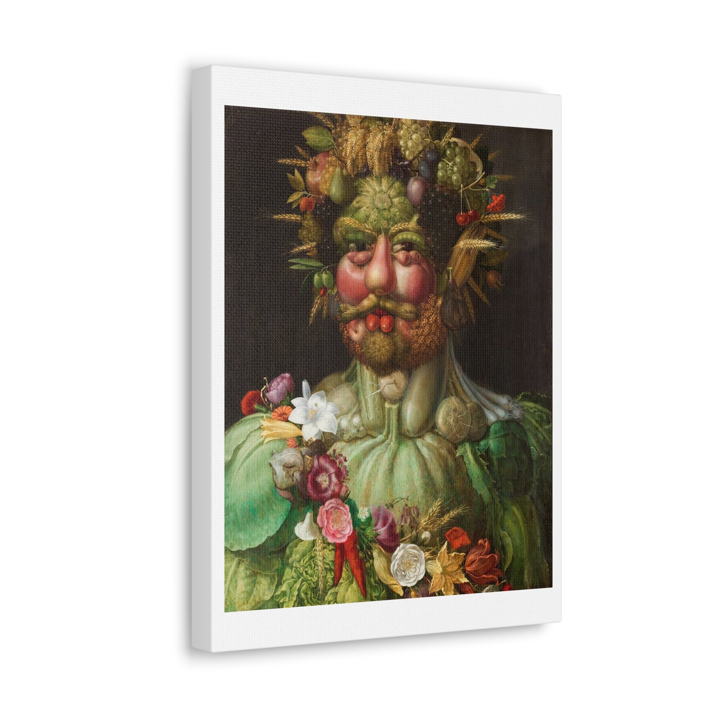 Emperor Rudolf II as Vertumnus (1590) by Giuseppe Arcimboldo, Art Print from the Original on Canvas