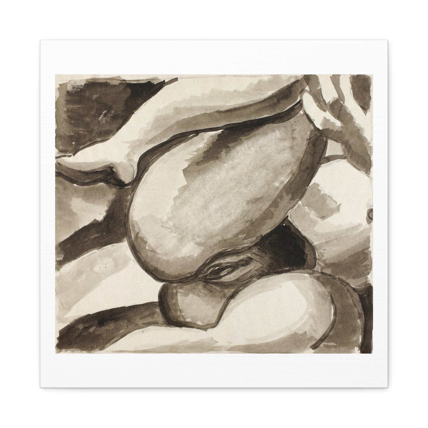 Female Nude by Carl Newman, Art Print from the Original on Canvas