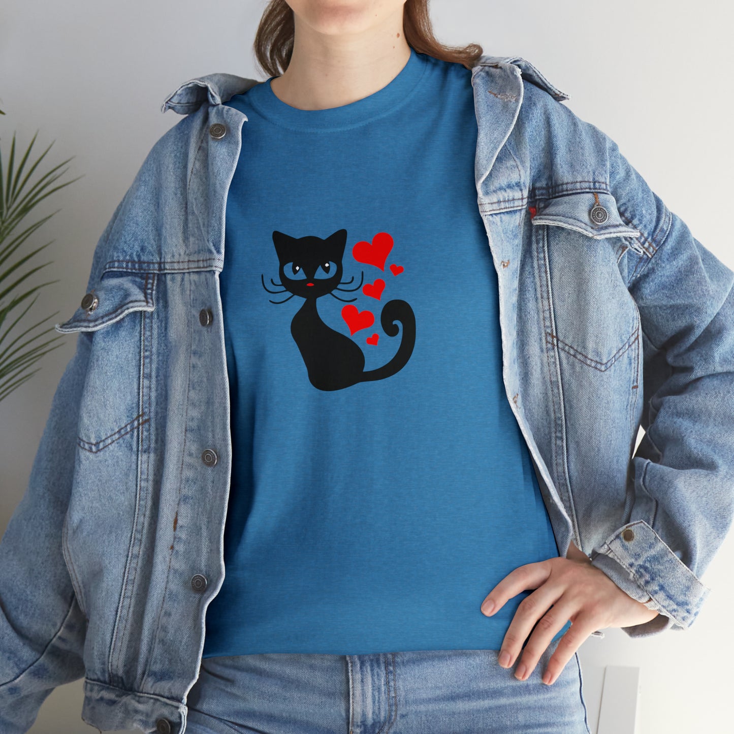 Love Cat Design Fashion T-Shirt