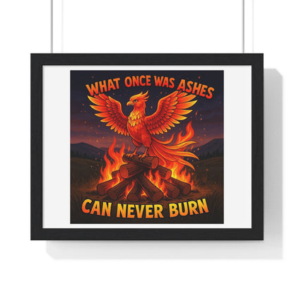 What Once Was Ashes, Can Never Burn, Cartoon Art, Framed Print