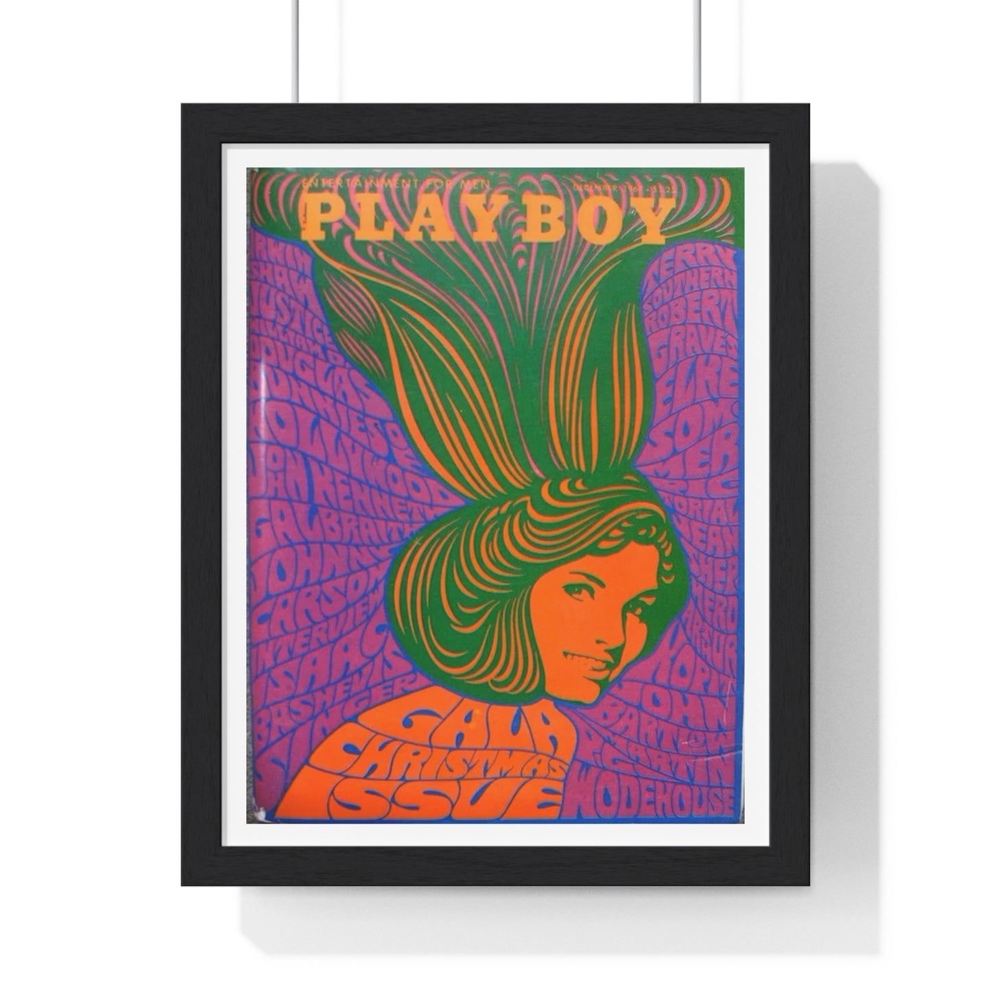 Playboy (1967) Psychedelic Magazine Cover Artwork, from the Original, Framed Print