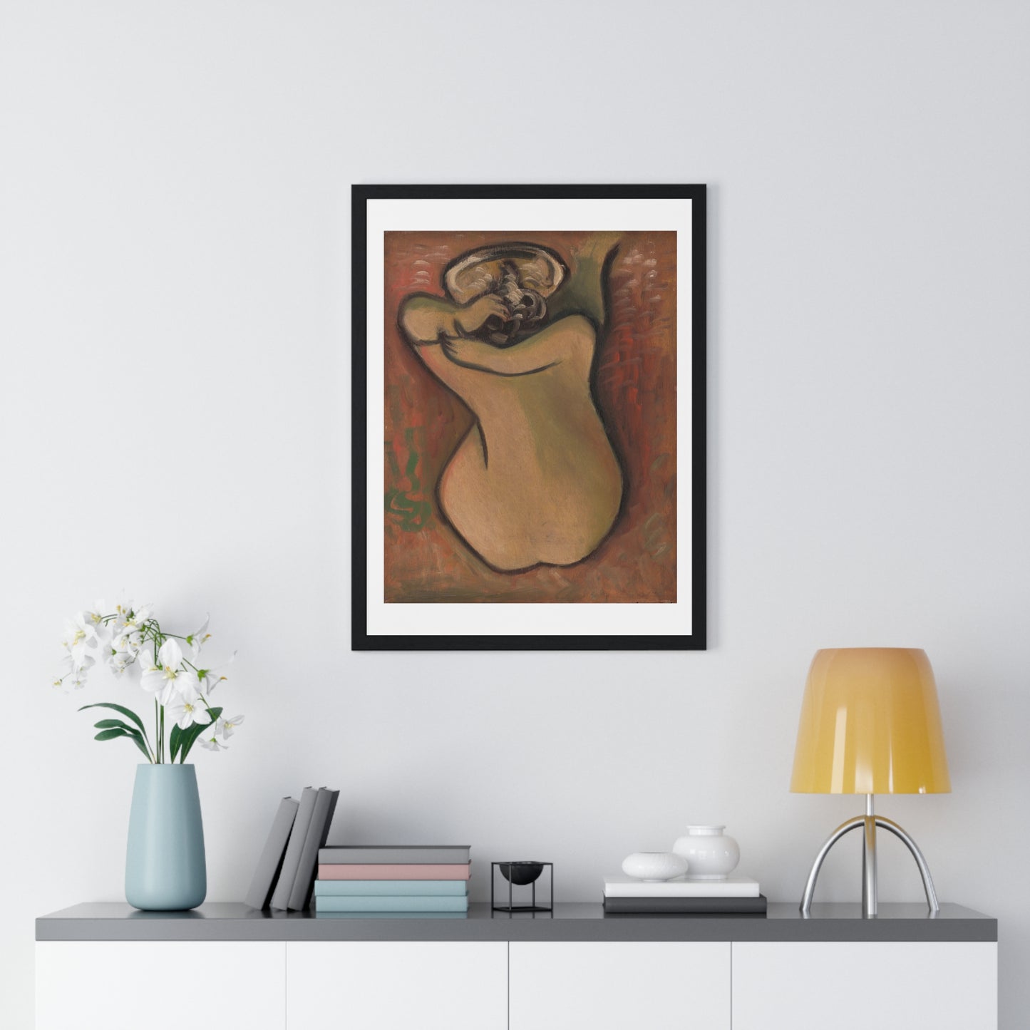 Woman Washing Herself (1930-1939) by Mikuláš Galanda, from the Original, Framed Art Print