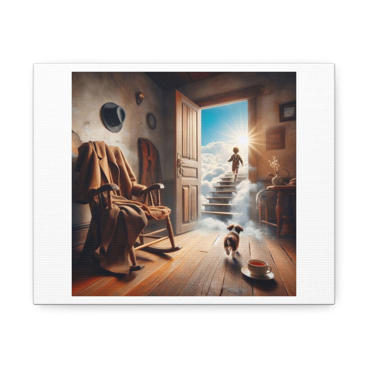 Life is Like an Open Door 'Designed by AI' Print on Canvas