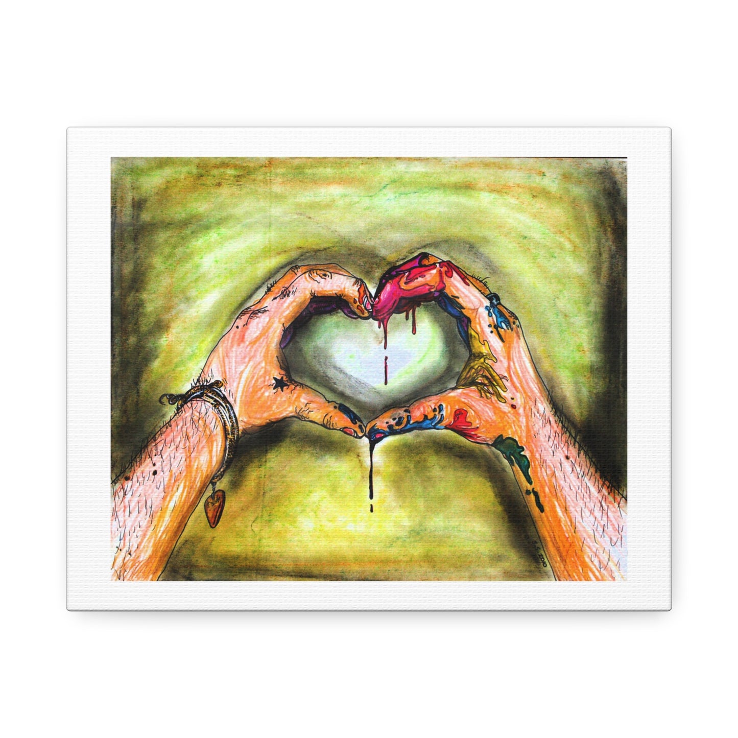 Art Goes To The Heart Art Print on Satin Canvas