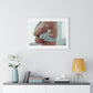 Woman and Flower, Photographer Unknown, from the Original, Framed Print