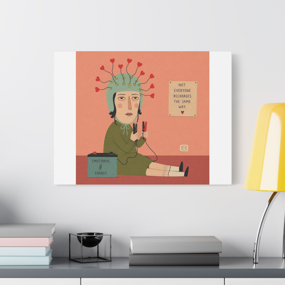 Emotional Energy, Cartoon Art Print on Canvas
