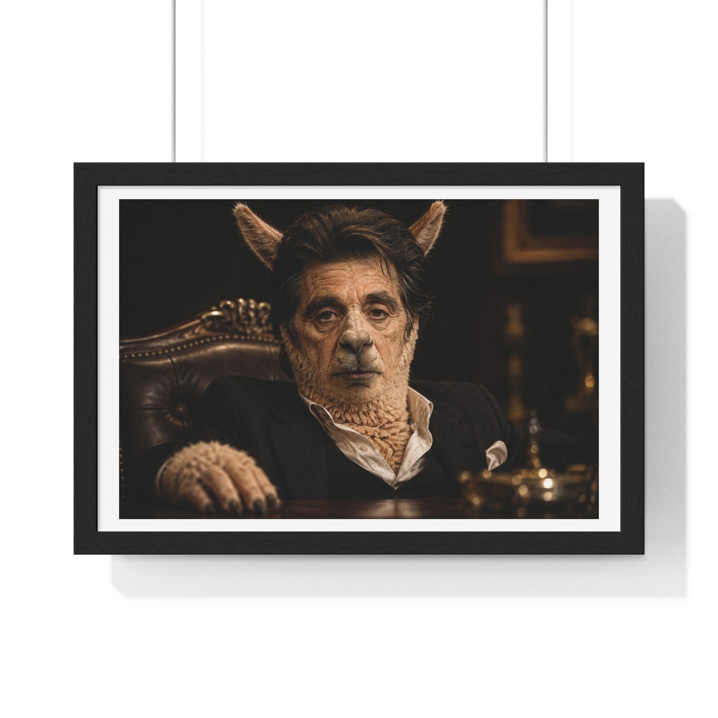 Alpaca Cino 'Designed by AI' Large Wall Art, Framed Print