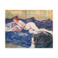 Nude Lying on a Couch (1897) by Henri Toulouse–Lautrec, Art Print from the Original on Canvas