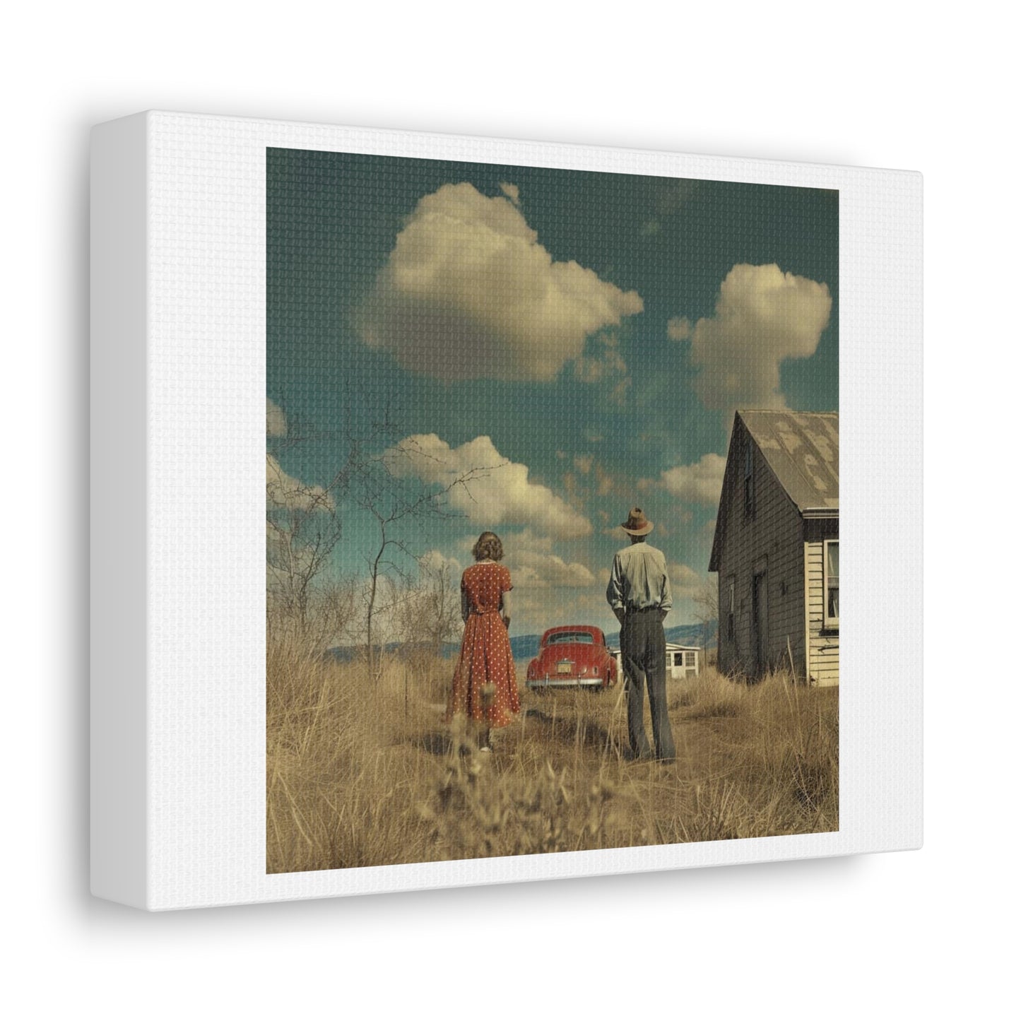 Extracting Dreams from People in the 1950s 'Designed by AI' Art Print on Canvas