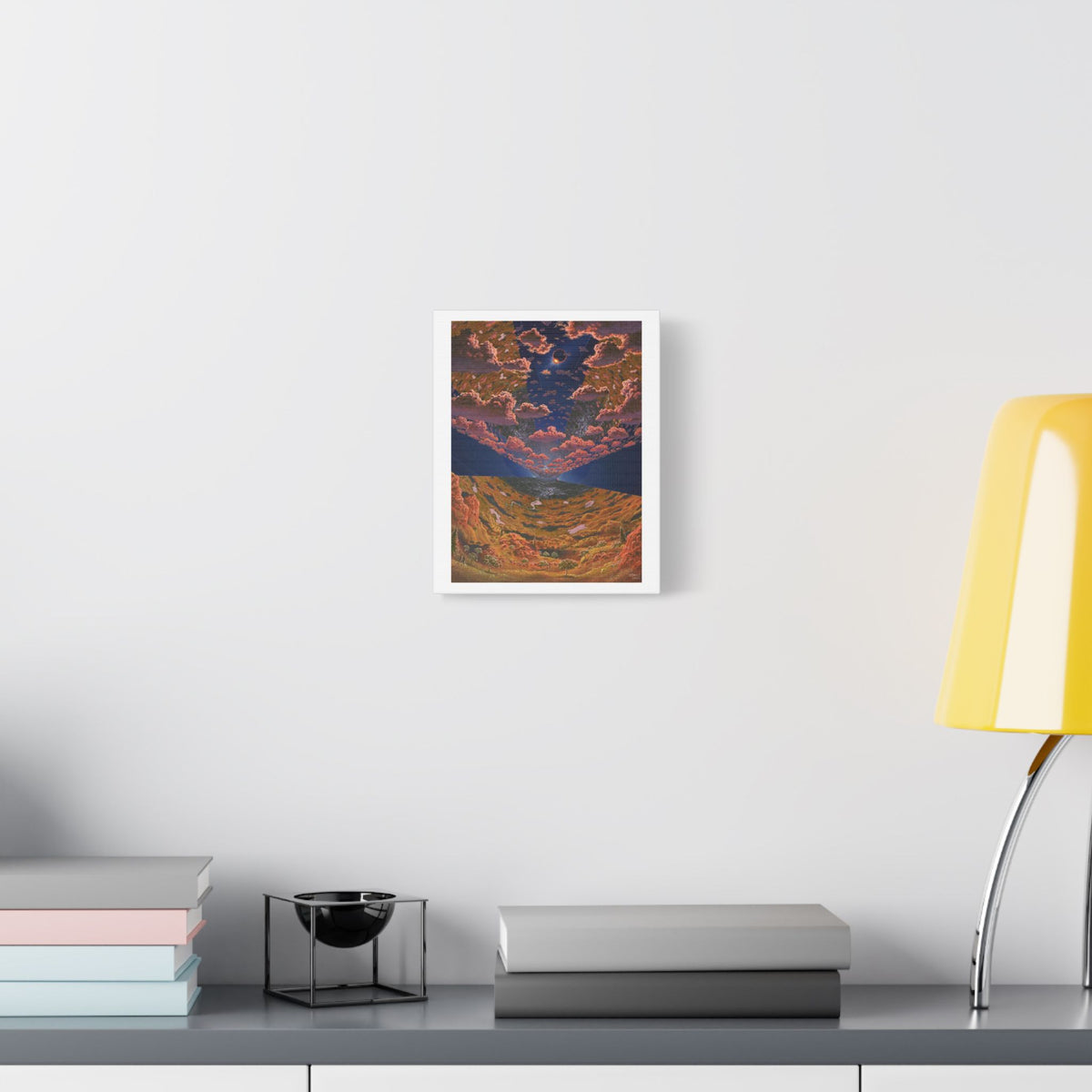 Internal View of the O'Neill Cylinder (2015) Sci-Fi Painting by Don Davis, Art Print on Canvas