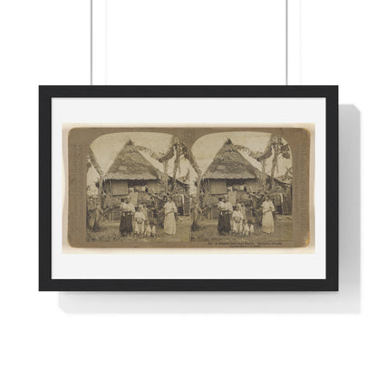 A Filipino Home Near Manila, Philippine Islands (1902) by Carleton H Graves, from the Original, Framed Print