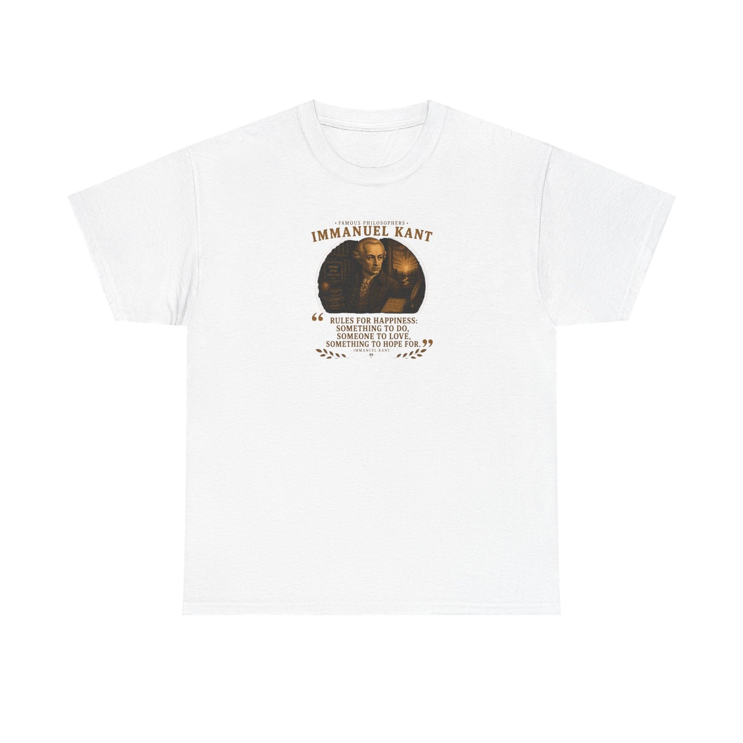 Immanuel Kant on Rules for Happiness, Philosophy Tribute T-Shirt