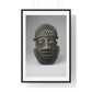 Hip Ornament Face, Black & White Photography, from the Original, Framed Art Print