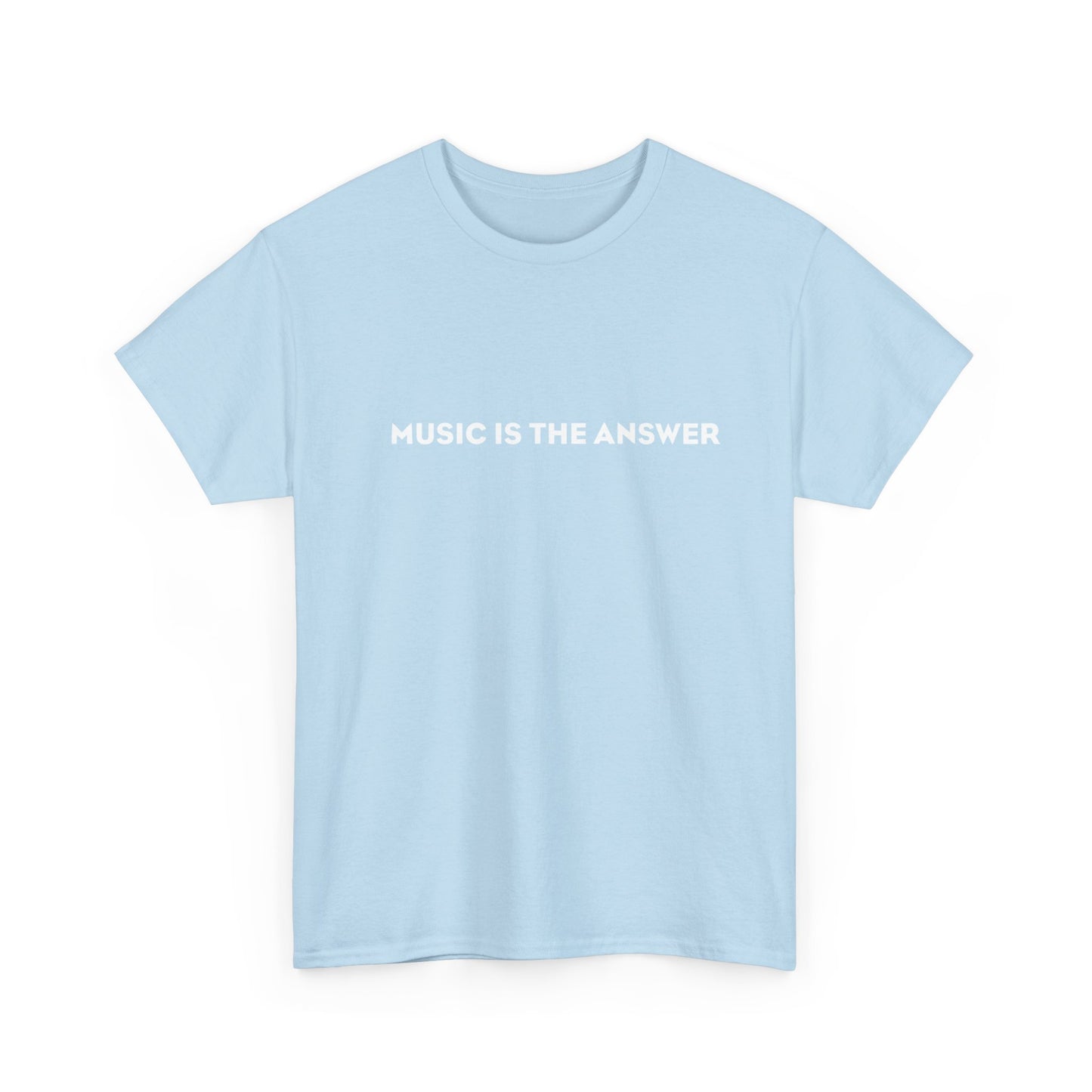 'Music Is The Answer' Heavy Cotton T-Shirt