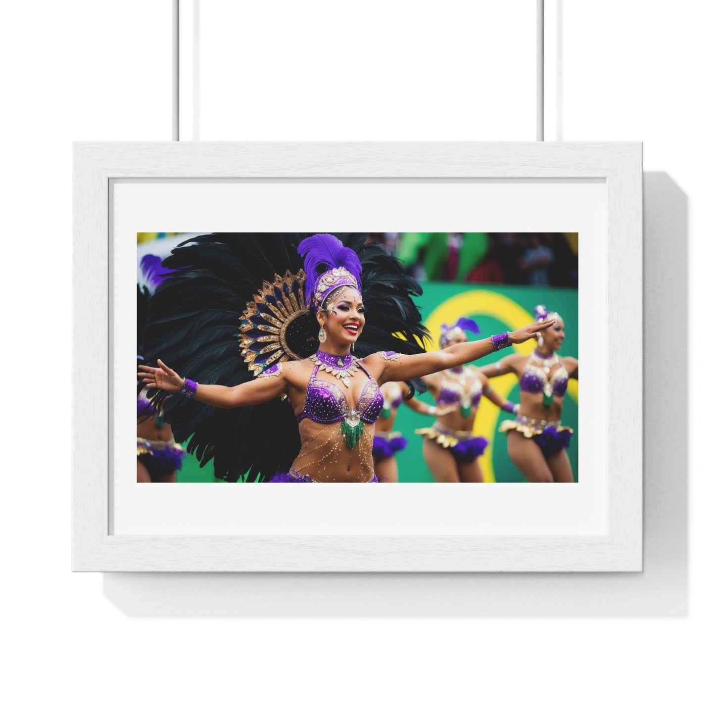 Brazilian Carnival Dancer 'Designed by AI' Framed Art Print