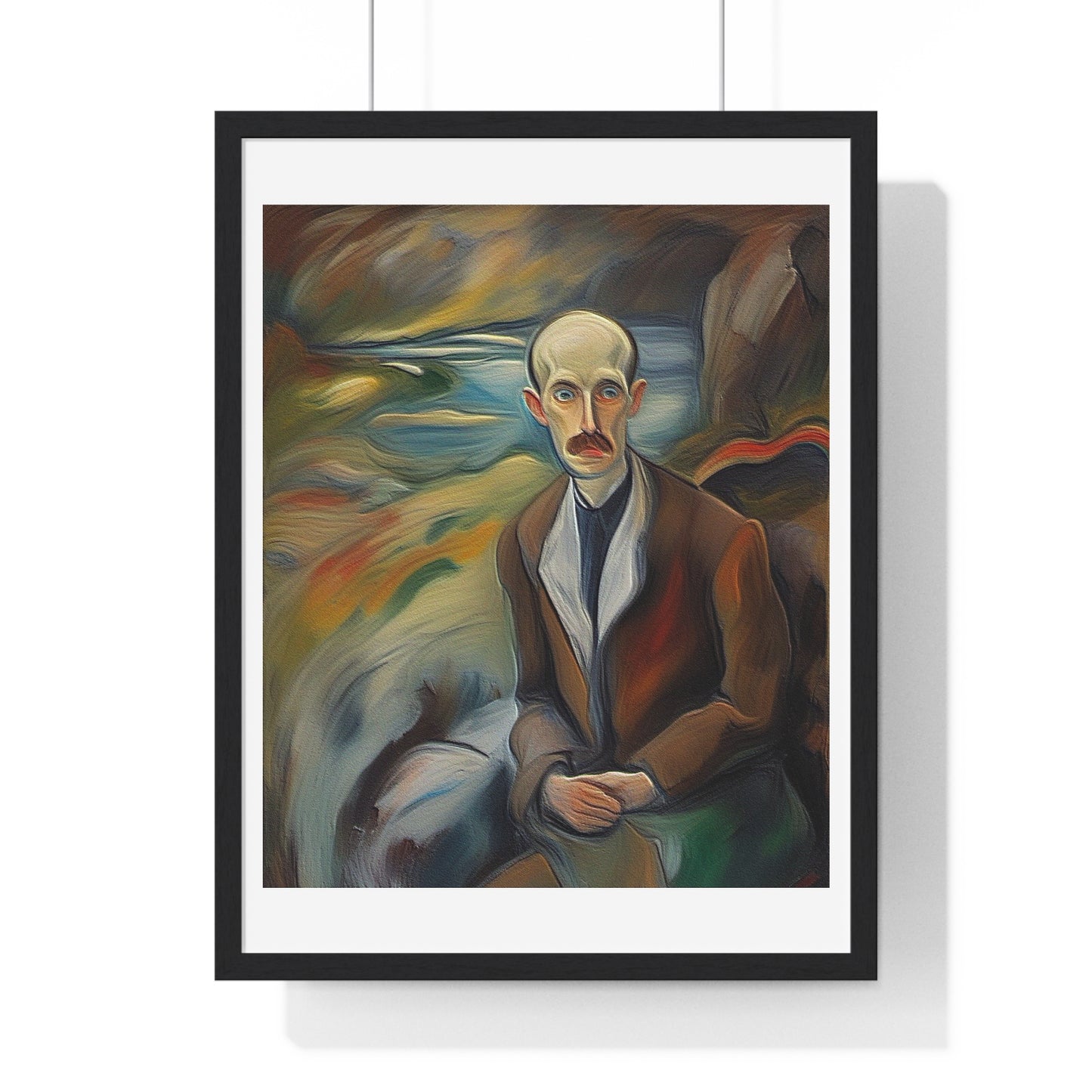 A Mind Adrift, Abstract Art 'Designed by AI', Framed Print