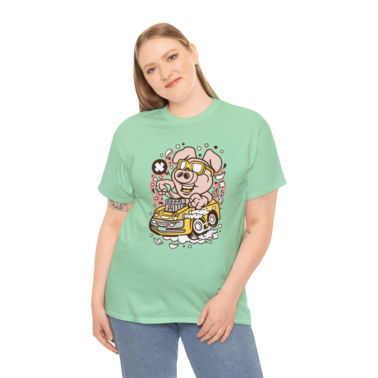 Oink Hot Rod Cartoon T-Shirt