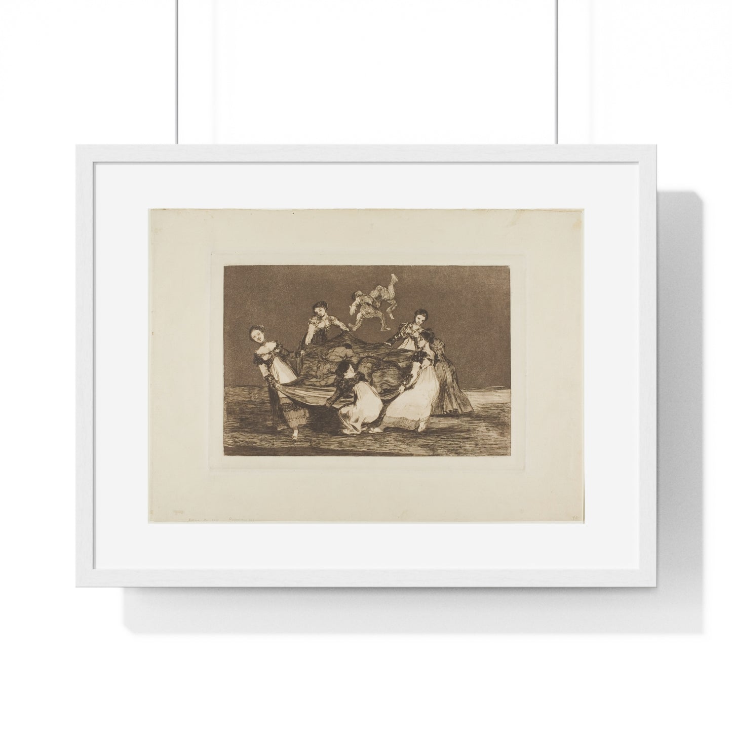 Heavier than a Dead Donkey, from Los Proverbios (1815) by Francisco José de Goya y Lucientes, Framed Print