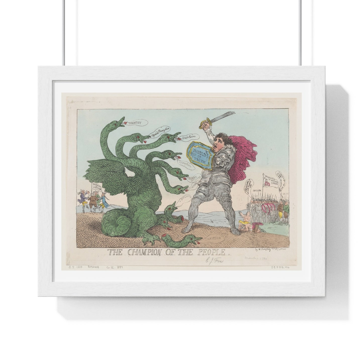 The Champion of the People (1784) by Thomas Rowlandson, from the Original, Framed Art Print