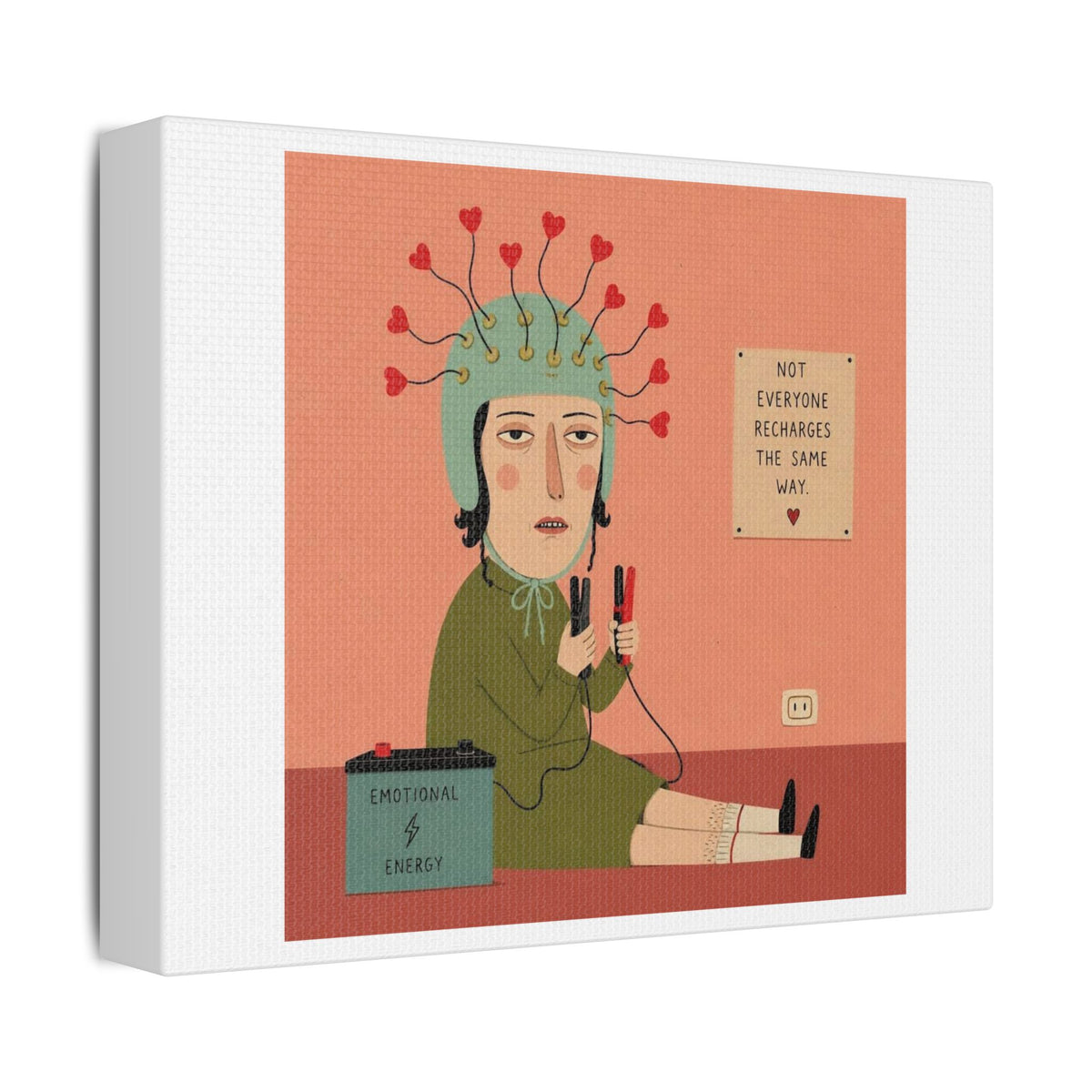 Emotional Energy, Cartoon Art Print on Canvas