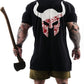 Round Neck Viking Design Slim Fit T-Shirt