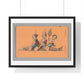 Uruguayan Photo Collage, Three People Holding Oars, Sitting on a Large Fish (circa 1875) Framed Art Print