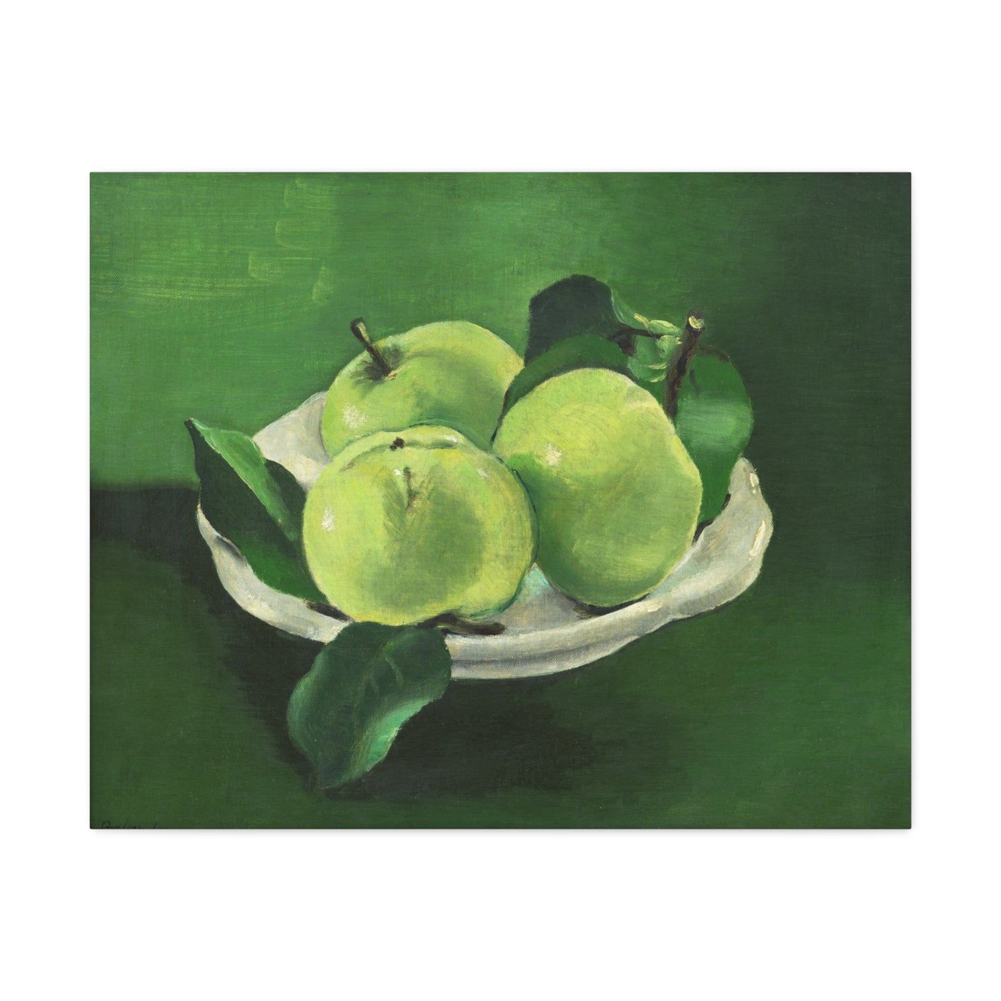 Still Life with Apples (1935) Oil Painting by Mikulas Galanda from the Original, Art Print on Satin Canvas