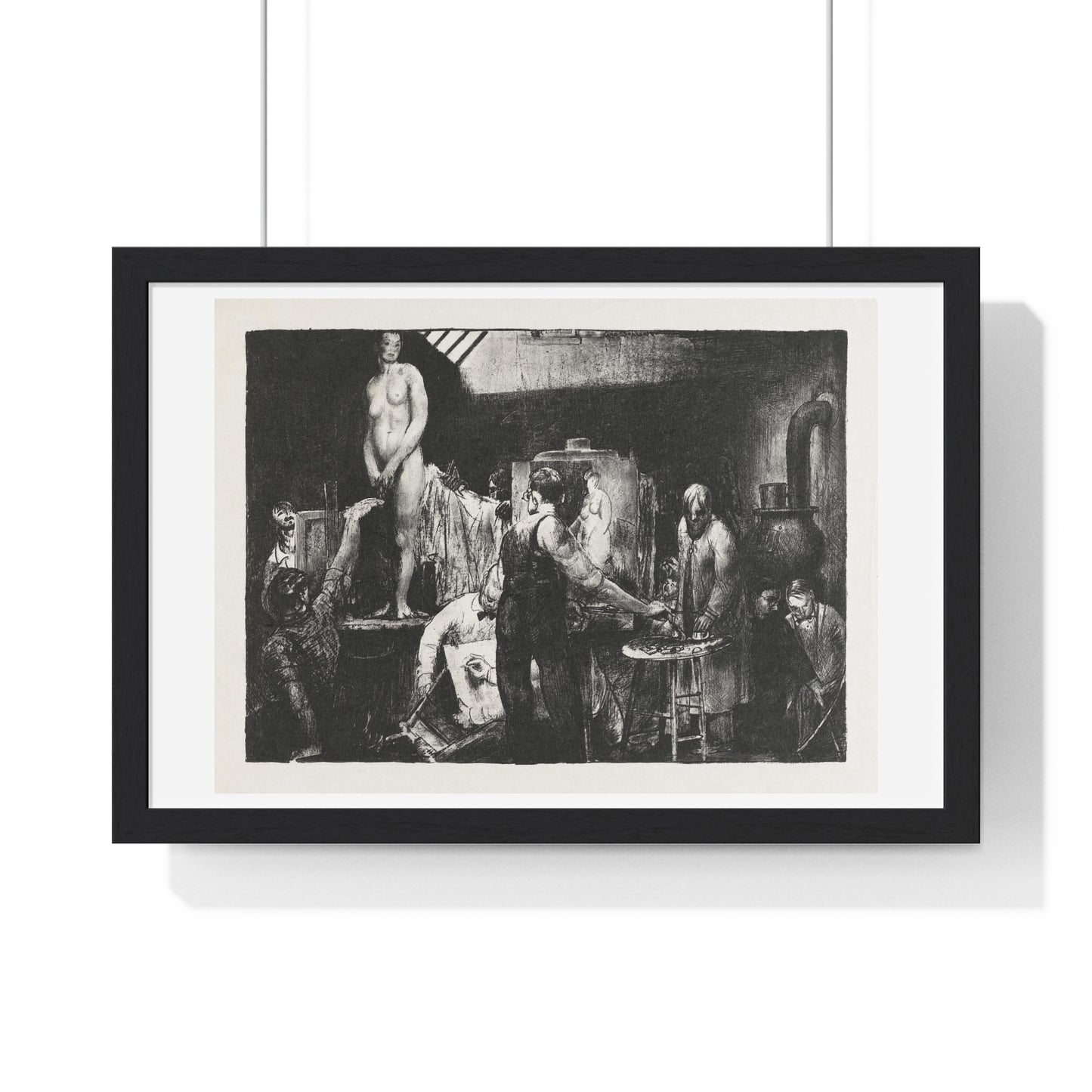 The Life Class, Second Stone (1917) by George Wesley Bellows, from the Original, Framed Art Print