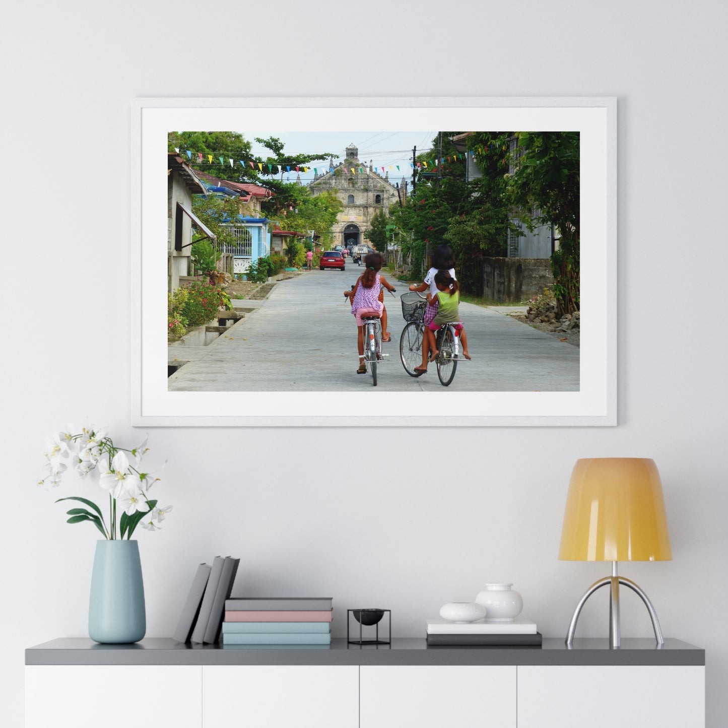 Street Scene, Philippines, Photographic Art, from the Original, Framed Print