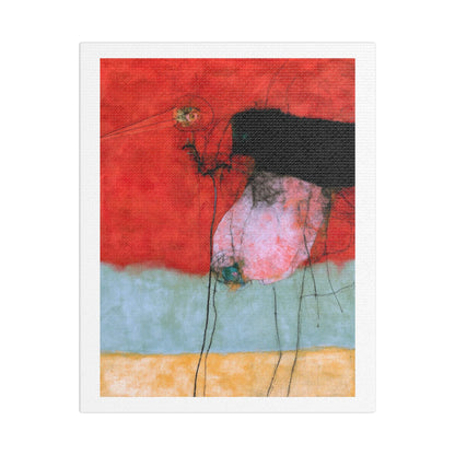 Bird, Neo-Surrealism, Art Print on Satin Canvas, Stretched