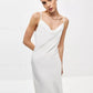 Vireous Summer Sleeveless Silk Suspender Dress, Plus Sizes
